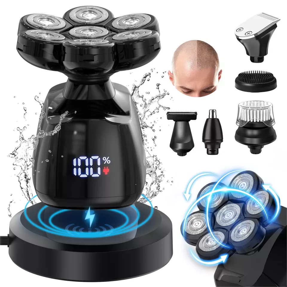 6-in-1 Wireless Head Shaver Kit